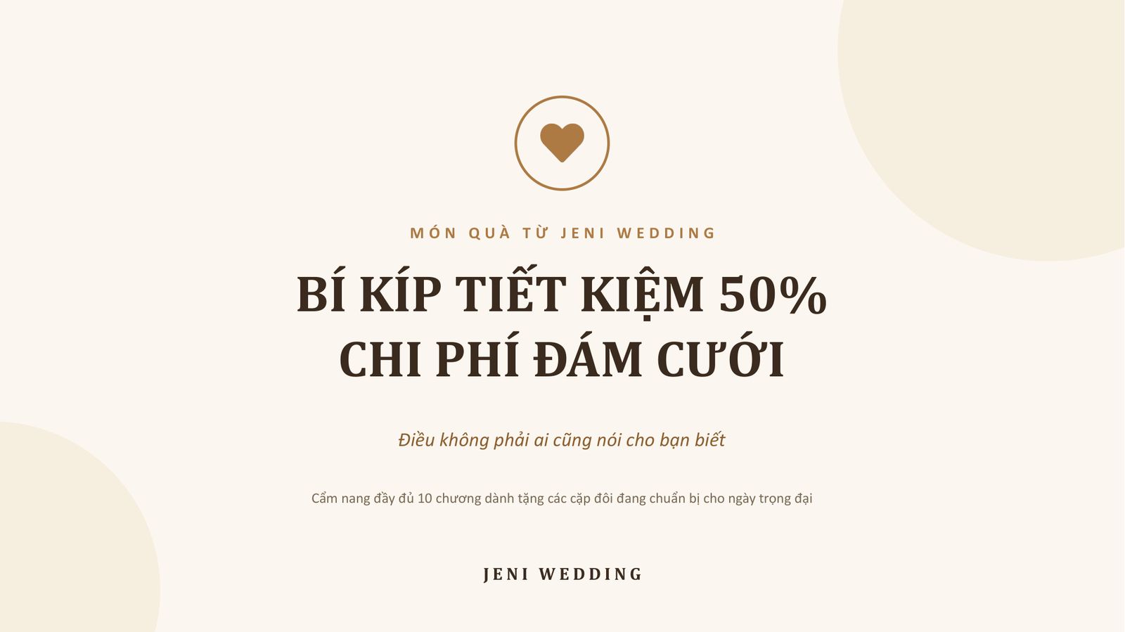 Trang 1: Bìa — Món quà từ Jeni Wedding